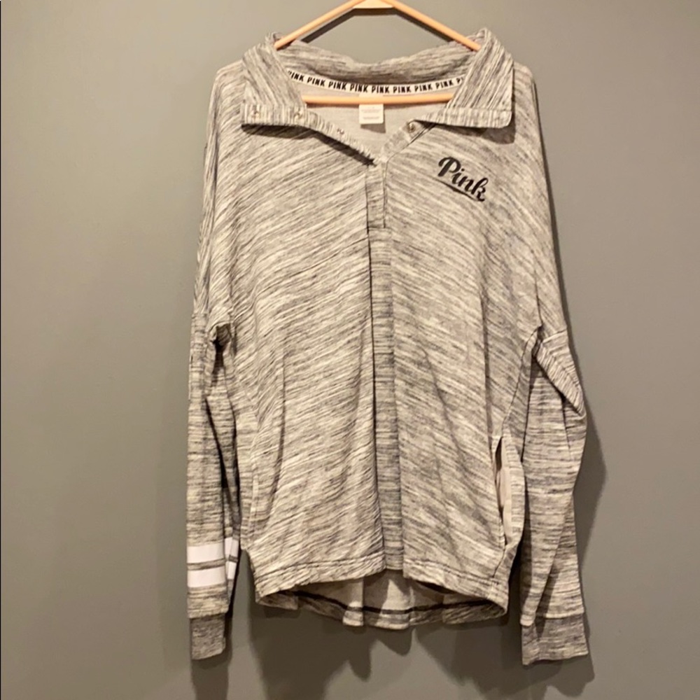 Victoria Secret Pink half button up pull over